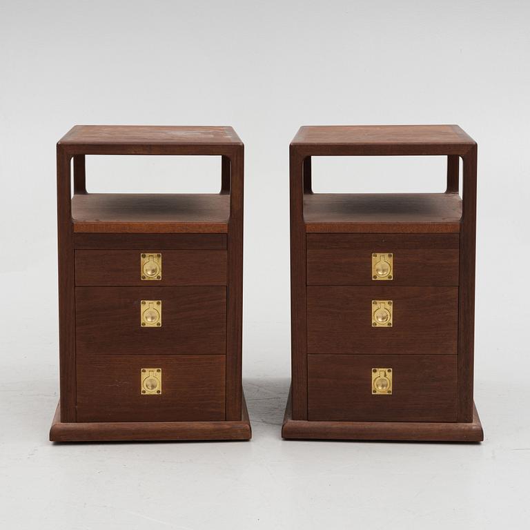 A pair of bedside tables, second half of the 20th century.