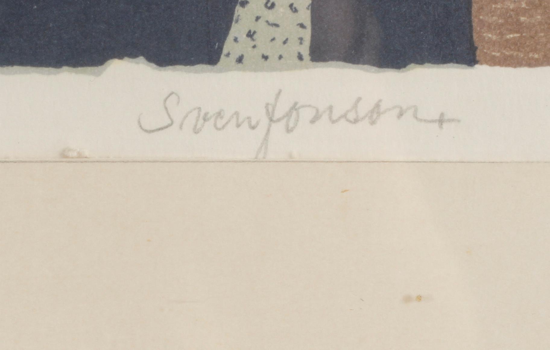 SVEN JONSON, färglitografi, signerad, onumrerad.