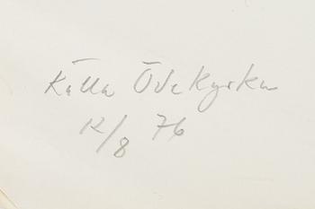 Lotte Laserstein, 2 teckningar, Ödekyrka och landskap.