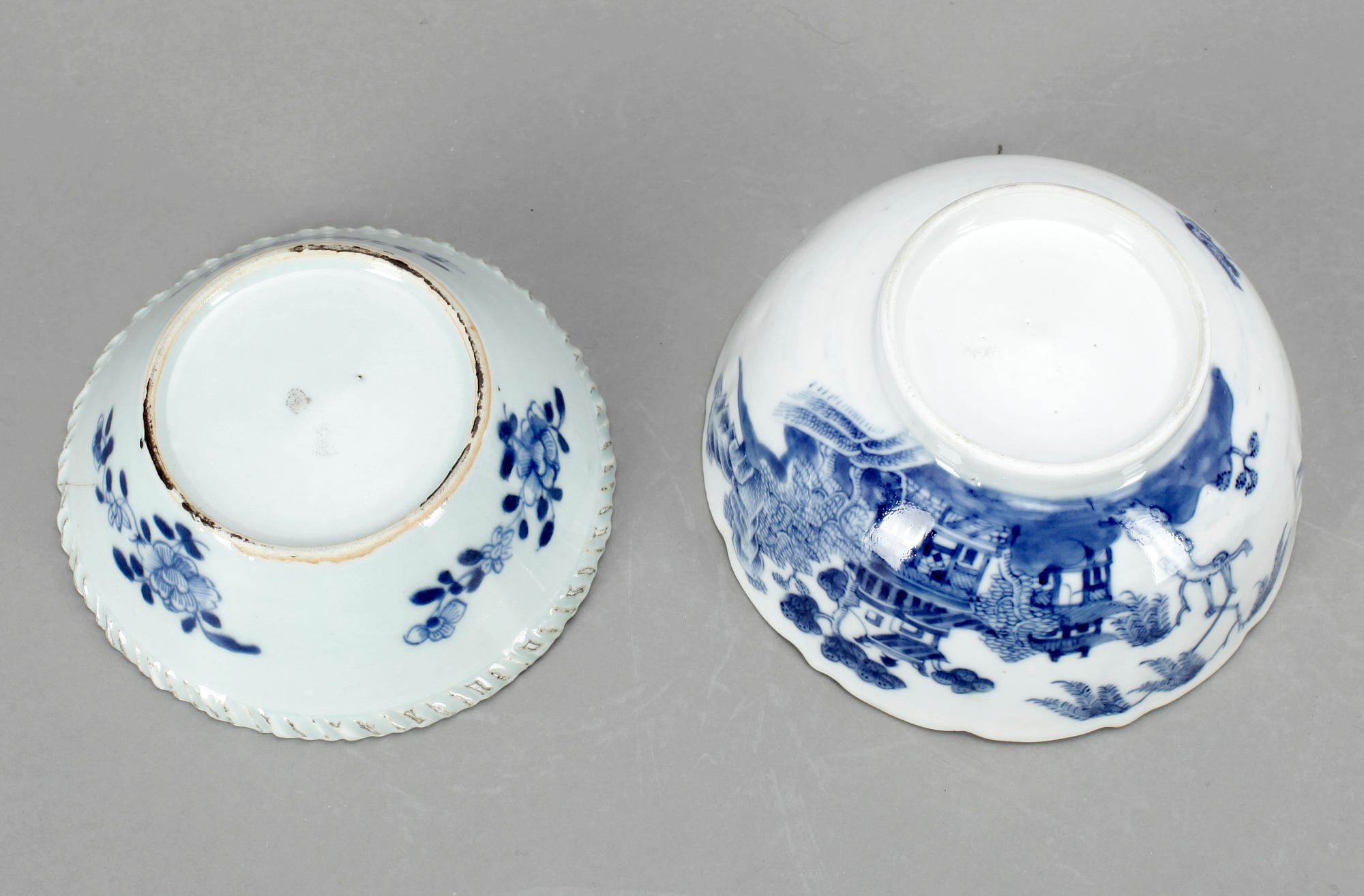 MATSKÅLAR, 4 st porslin, Qianlong (1736-1795).