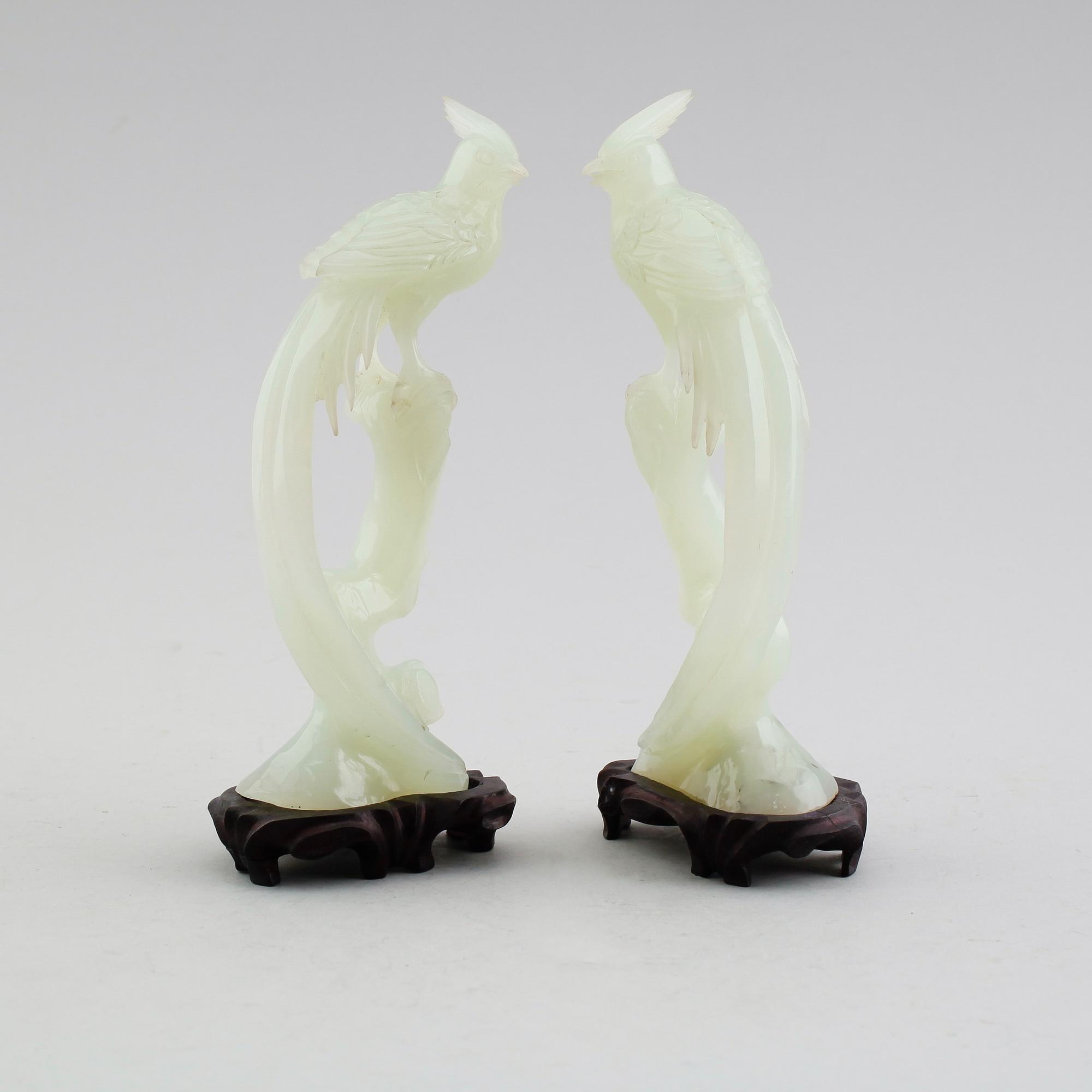 FIGURER, 1 par, nefrit, Kina.