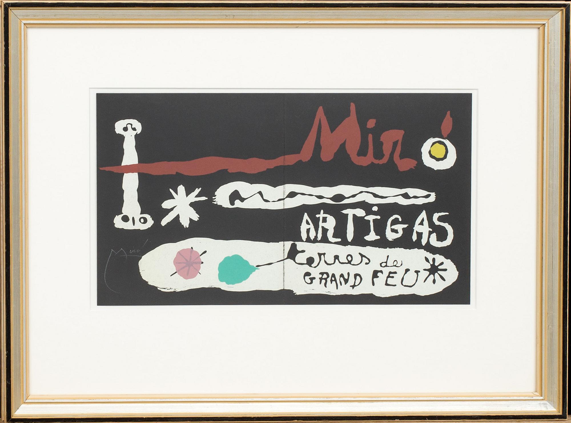JOAN MIRO, signerat omslag, 'terres de GRAND FEU', 1956.