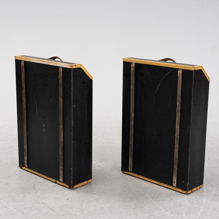 A set of four suitcases, Karl Baisch Autokofferfabrik Stuttgart, Germany, 1930's/1940's.