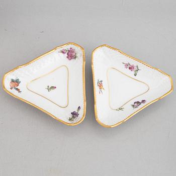 A set of six porcelain custard cups with saucers, Royal Copenhagen, Denmark 1870-1890.