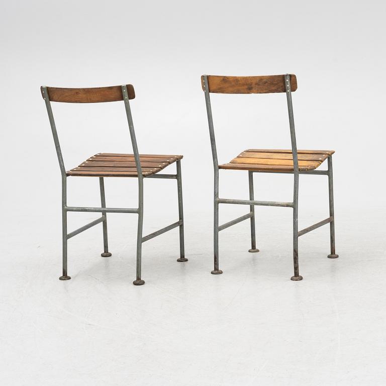 Gunnar Asplund, attributed, garden chairs, 10 pcs, Iwan B. Giertz, Flen, the model designed circa 1930.