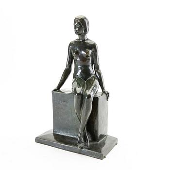 A William Zadig signed bronze sculpture.