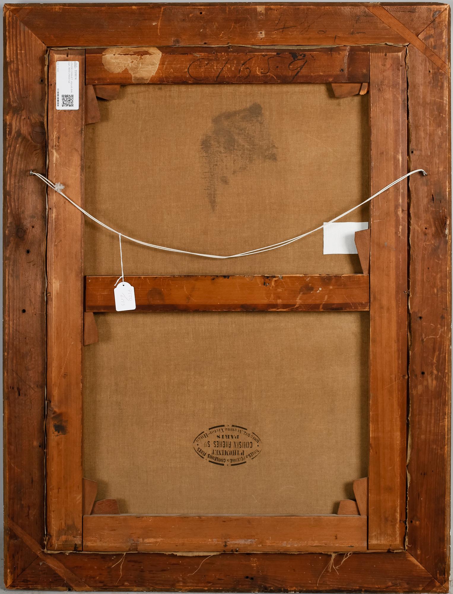 LOUISE CANUET, olja på duk, sign, 1800-/1900-tal.