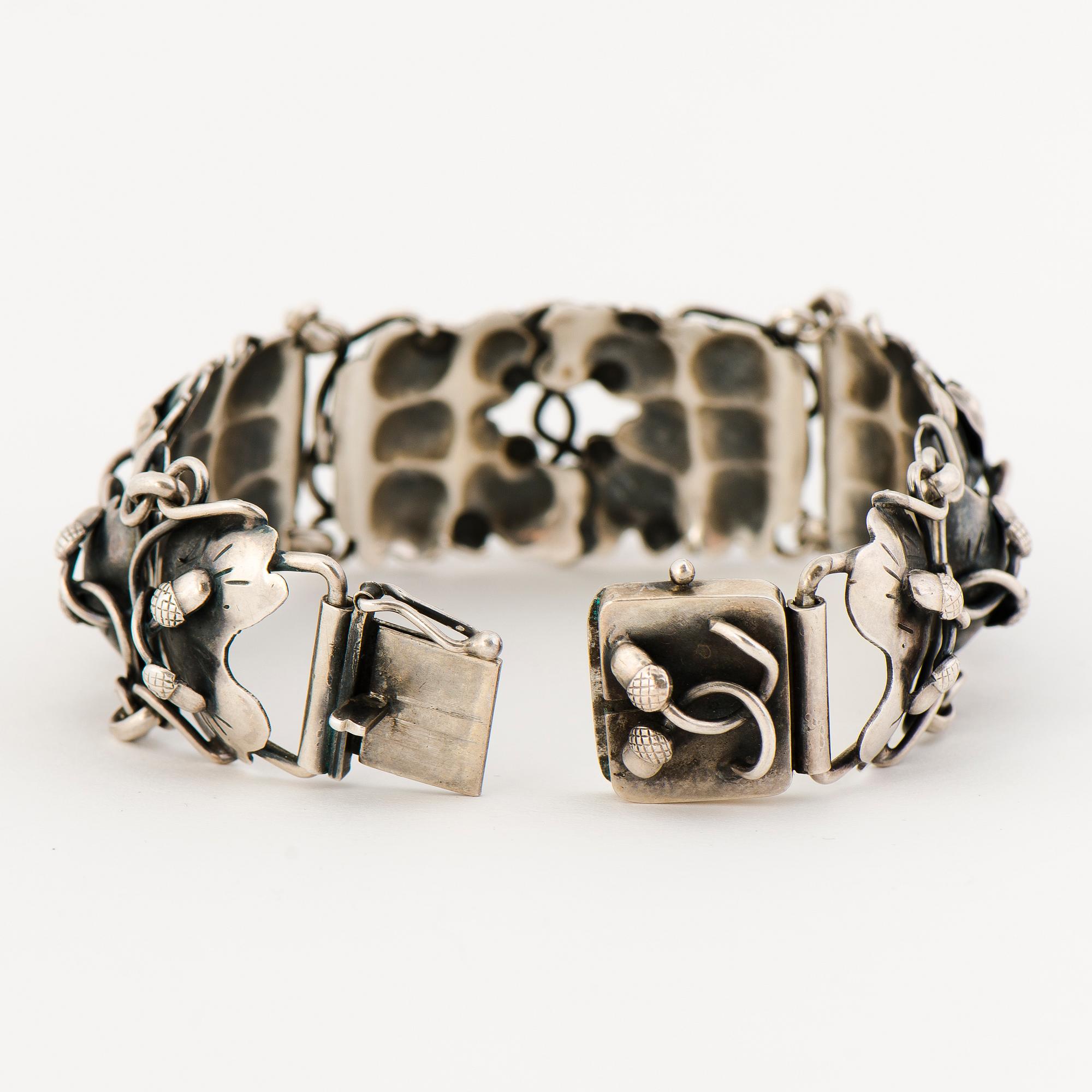 ARMBAND, silver. Daurup, Danmark.