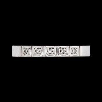 RINGAR, 3 st, 18K med åttkantslipade diamanter. Totalvikt ca 11,5g.