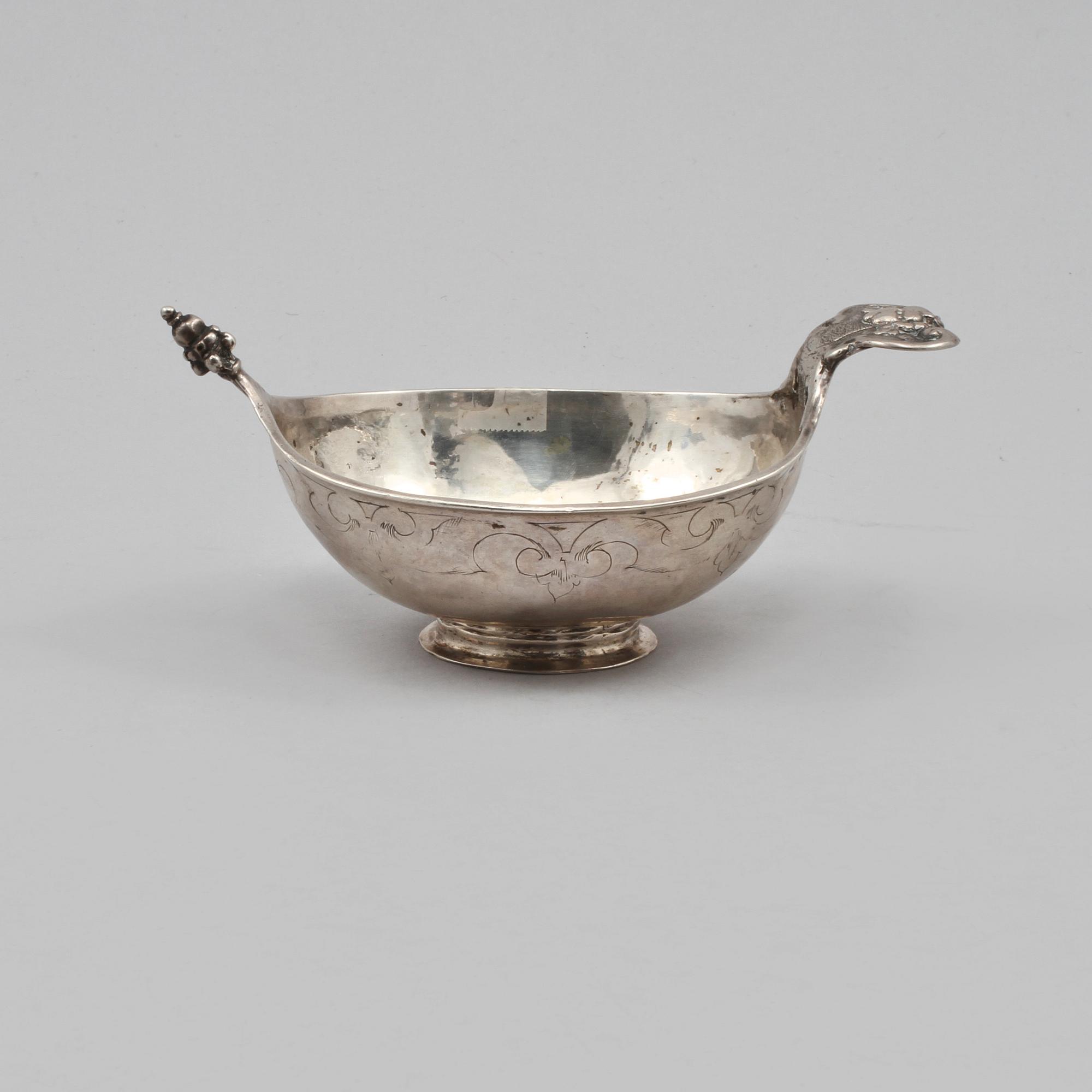 KÅSA, silver, troligen Peter Rasmussen Alsing (Köpenhamn 1762-1791), vikt 112 gram.