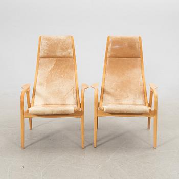 Yngve Ekström, Armchairs 1 pair, "Lamino" for Swedese, late 20th century.