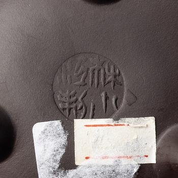 A group of four Chinese brown yixing teapots, 1980/90s.