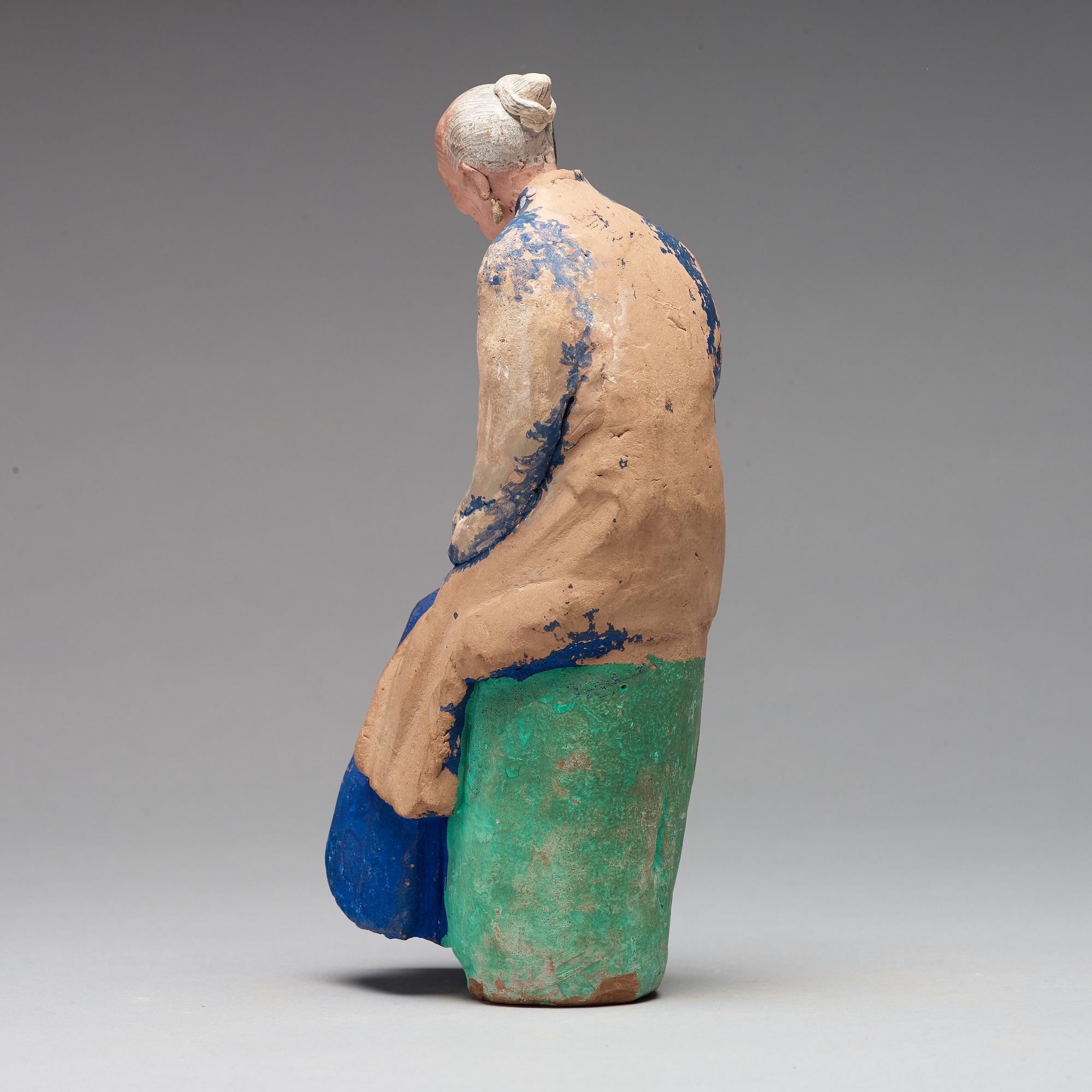 SKULPTUR, lera. Qingdynastin, 1800-tal.