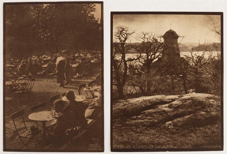 HENRY B. GOODWIN, två fotogravyrer ur boken Vårt vackra Stockholm signerad i negativet.