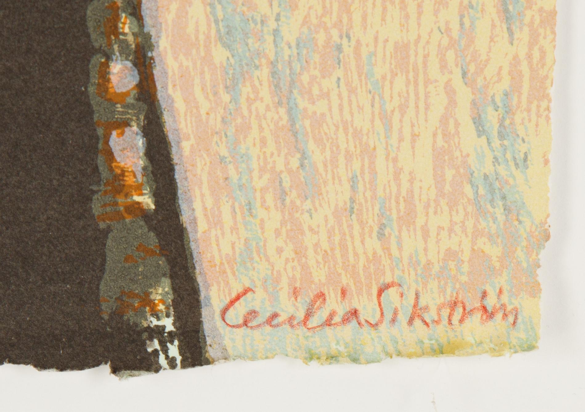 Cecilia Sikström, lithograph in colours, signed 17/180.