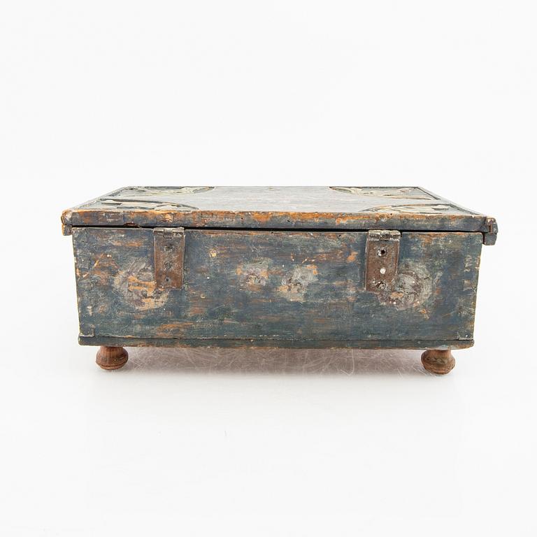 A painted wooden 18th century box.