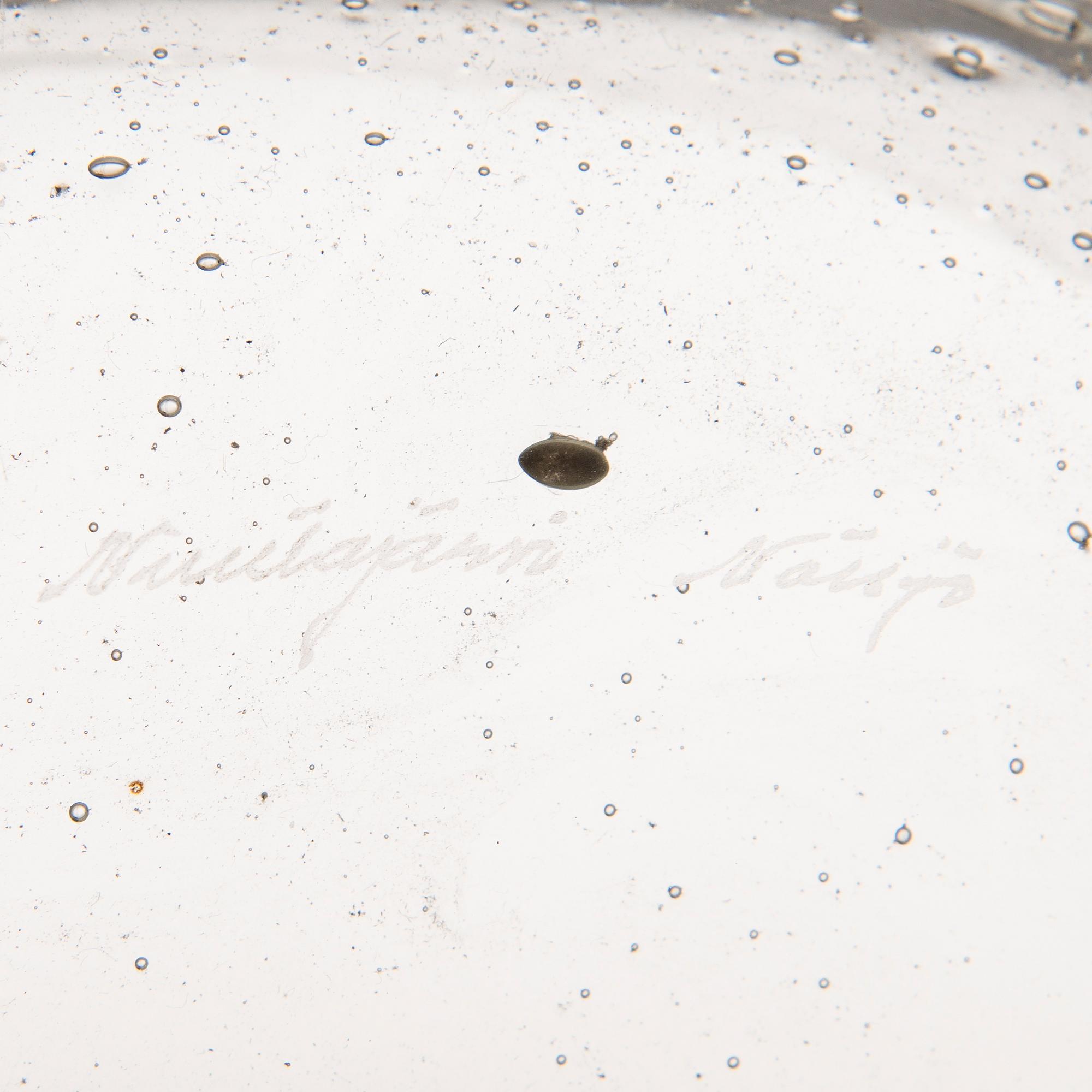 KAJ FRANCK Four Sargasso Glass Items, signed Nuutajärvi Notsjö.