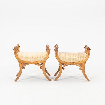 Pair of Baltic 19th-century stools.