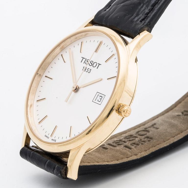 TISSOT, 1853 18K guld, armbandsur, 34 mm.