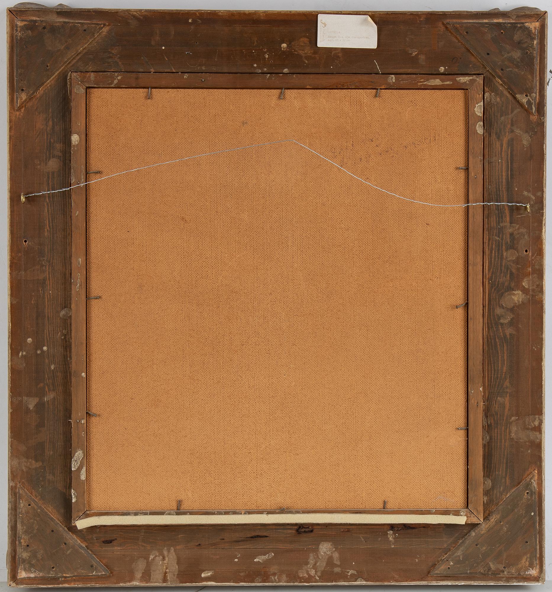 Eva Bagge, oil on canvas/panel, signed.