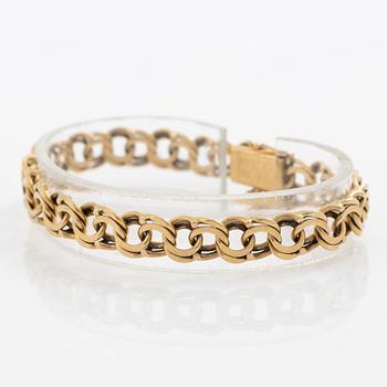 Arm bracelet, 18K gold, bismarck link.
