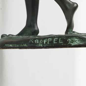 ARVID KNÖPPEL, skulptur, brons. Signerad och daterad -23. Höjd 18,5 cm. Gjutarstämplar Otto Meyers Eftr. Fud.