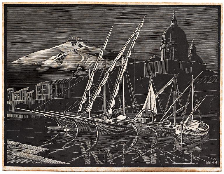 Maurits Cornelis Escher, ”Catania, Sicily”.