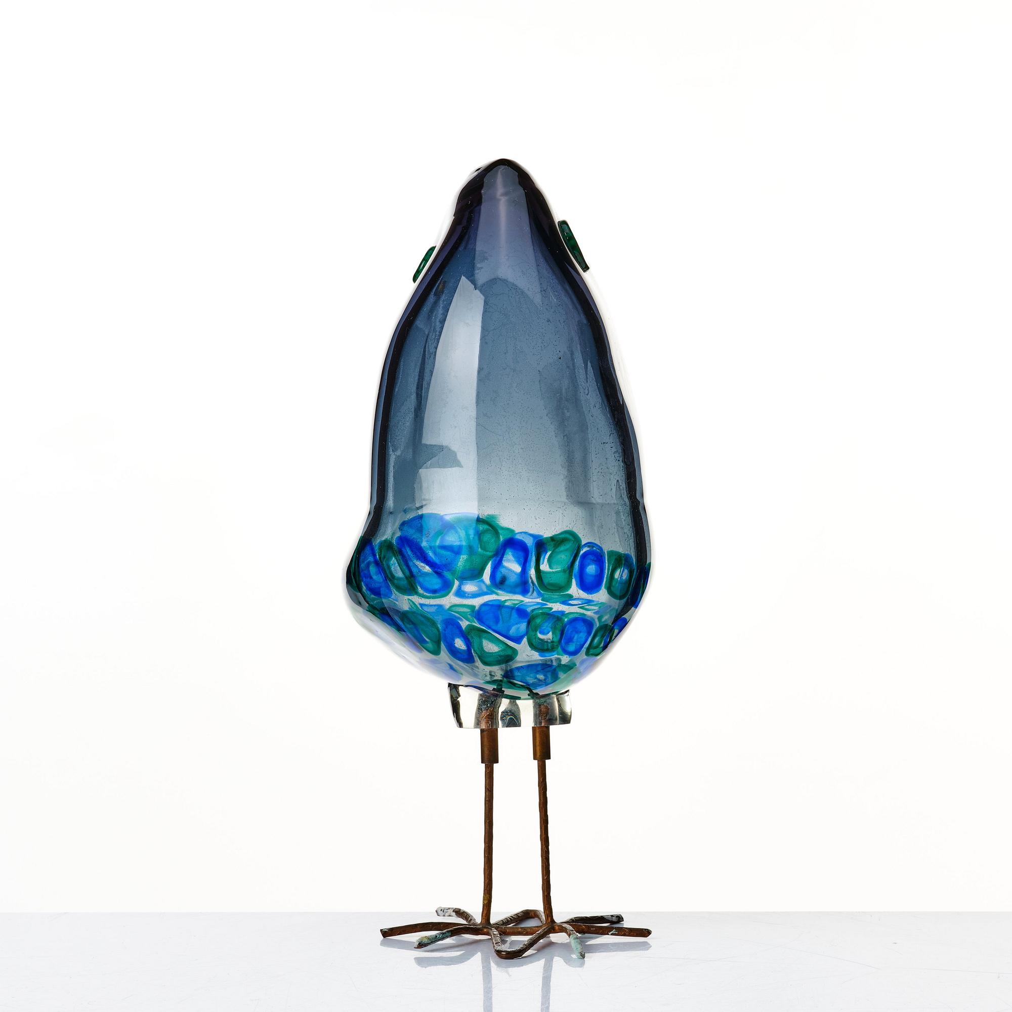 Alessandro Pianon, a "Pulcino" glass bird by Vistosi, Italy 1960's.