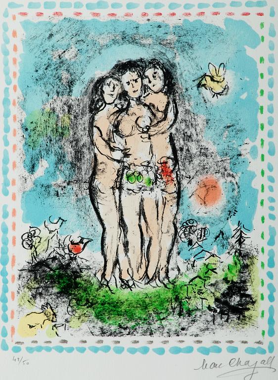 Marc Chagall, "LES TROIS NUS".