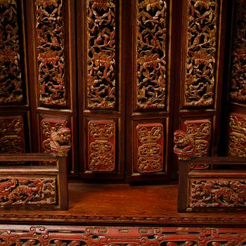 A small altar cabinet, China, circa 1900.