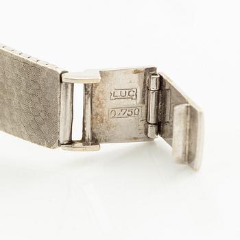 Chopard, armbandsur, 18K vitguld, 24,5 mm.