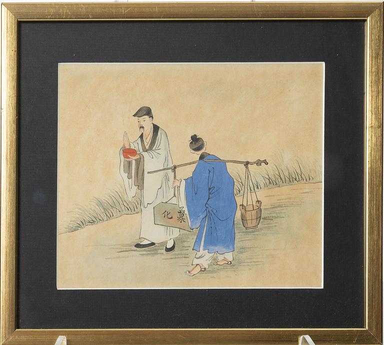 Unidentifed artist, 37 watercolours, China, 20th century.