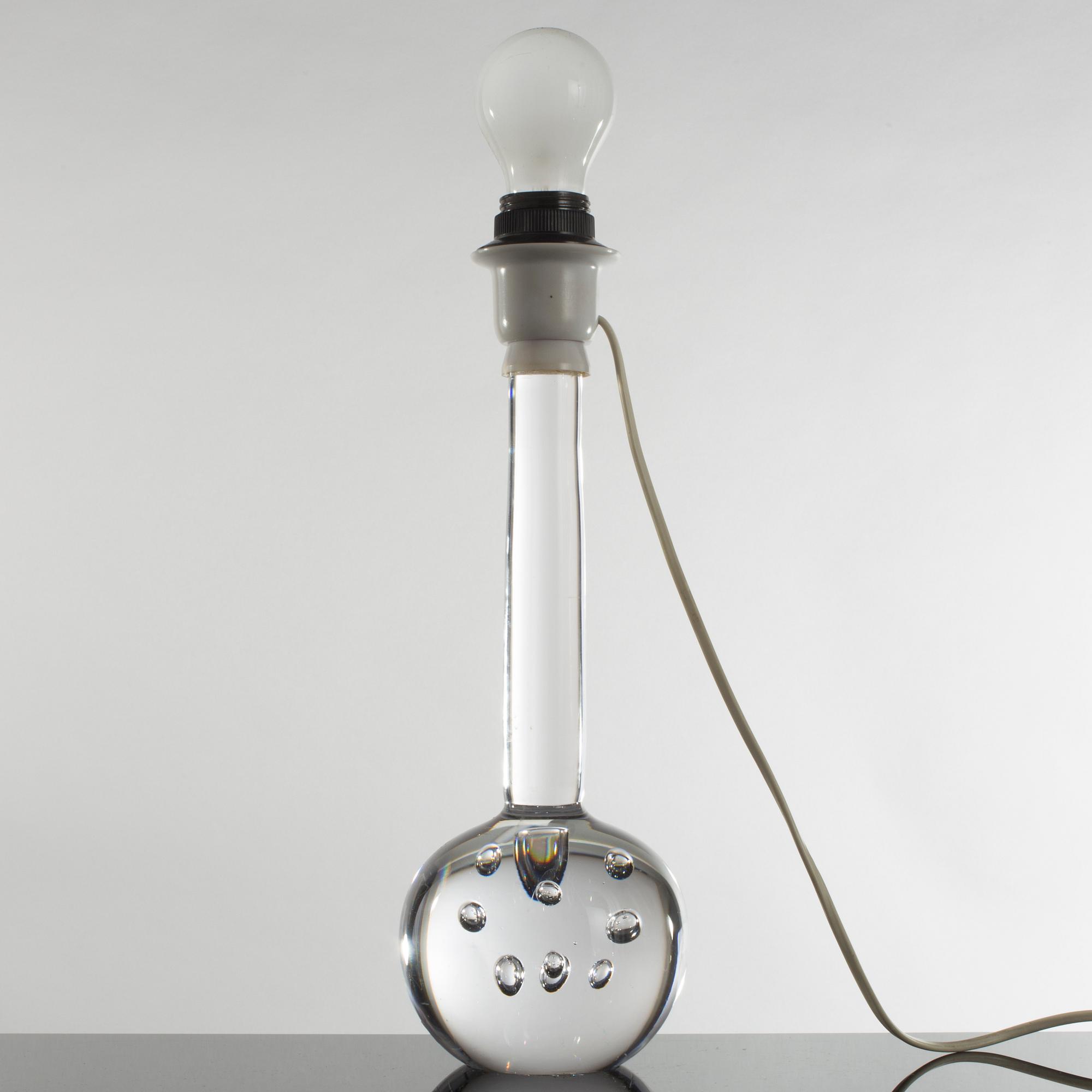 BORDSLAMPA, glas, Kosta 1960-tal.