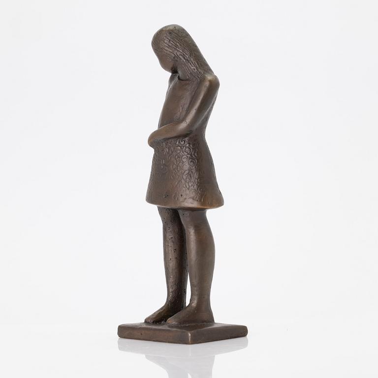 Lisa Larson, skulptur "Tonårsflickan", brons, Scandia Present, ca 1978, nr 611.