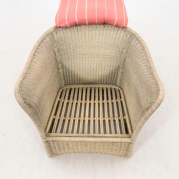 A Bonacina special edition rattan armchair 21st  century.