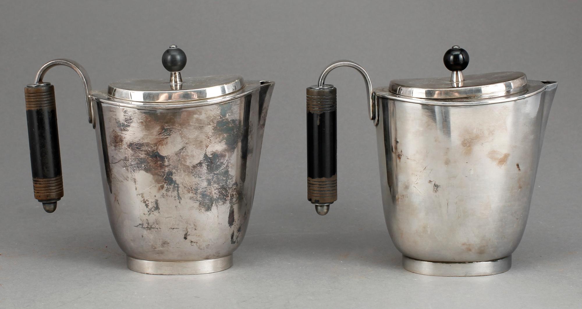 SERVISDELAR, 3 st, nysilver, bland annat  GAB, Stockholm, 1900-talets första hälft.