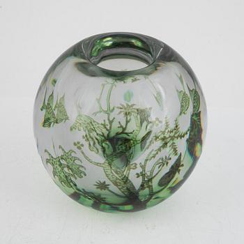 Edward Hald, a glass vase, "Fiskgraal", Orrefors, Sweden.