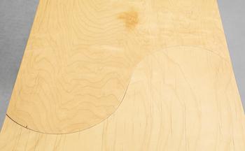 A Caroline Schlyter birch plywood table/bench.