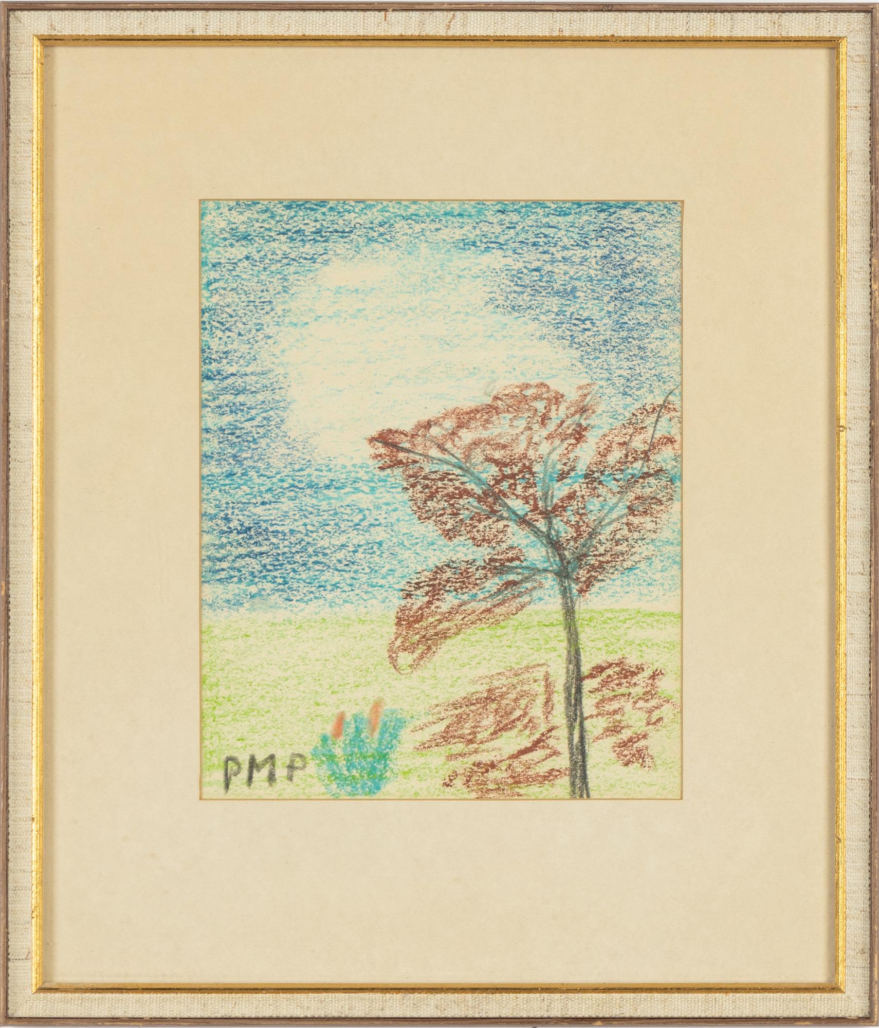 Primus Mortimer Pettersson, chalk drawaings, 4 signed PMP.