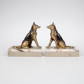BOKSTÖD, ett par, art déco, 1900-talets första hälft.