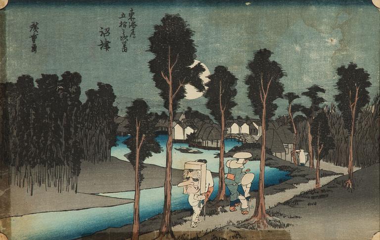 Ando Utagawa Hiroshige, after, wooblock print, probably around 1900.