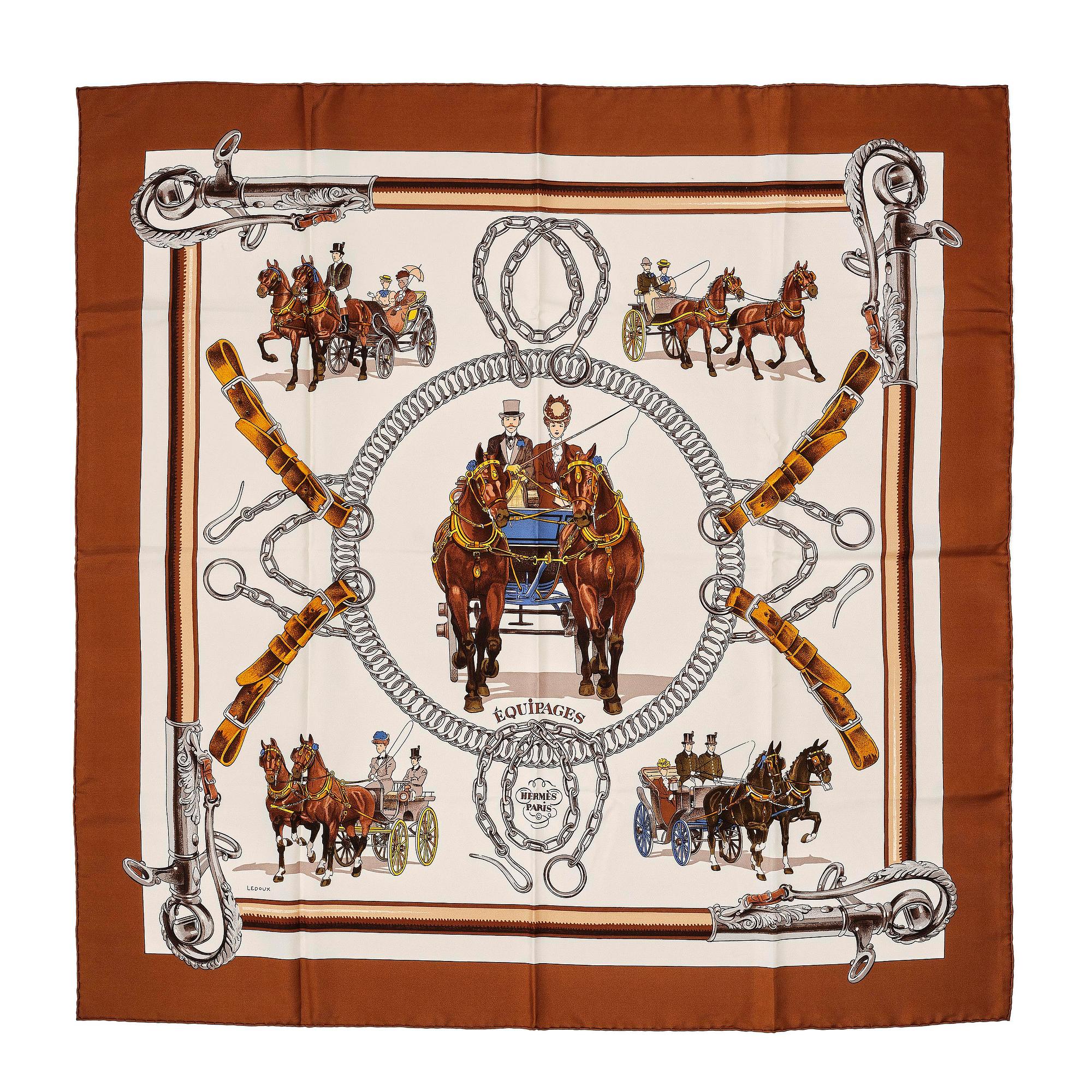 Hermès, scarf, “Equipages”.