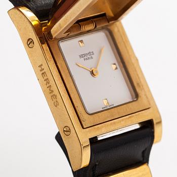 Hermes Medor, wristwatch, 23 x 23 mm.