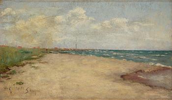 654. Ida Gisiko-Spärck, Beach scene from Skagen.