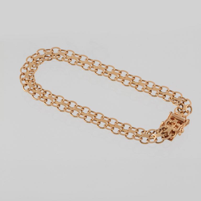 ARMLÄNK, 18K guld, Ädelsmycken, Stockholm, 1968. Vikt 9,4 gram.