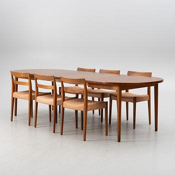 Nils Jonsson, dining table with 6 chairs, Troeds.
