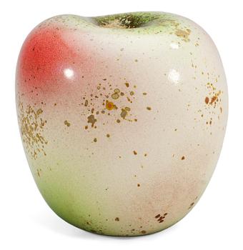 A Hans Hedberg faience apple, Biot, France.