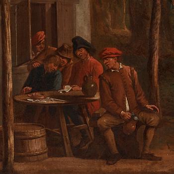 Utanför värdshuset.
