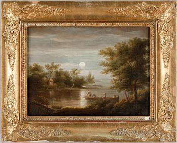 OKÄND KONSTNÄR, olja på duk, 2 st, 1800-talets första hälft.