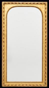 Late gustavian style mirror, around the year 1800.